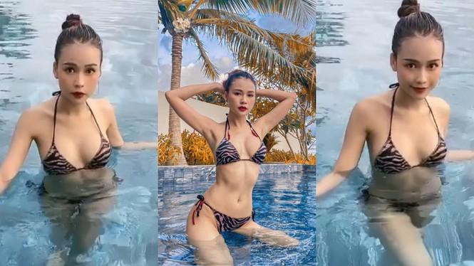 Lần hiếm hoi hot girl Sam diện bikini khoe vòng 1 gợi cảm-2