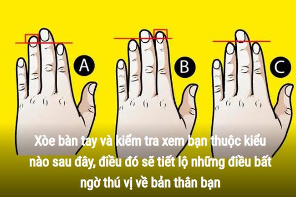 Trắc nghiệm: Xòe bàn tay trái ra xem bạn thuộc kiểu nào, sẽ có những tiết lộ bất ngờ về bản thân bạn-1