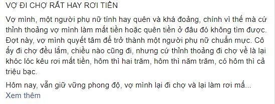 Bóc phốt vợ nói dối đánh rơi tiền để mua son phấn, ông chồng bị dân mạng trách ngược-1