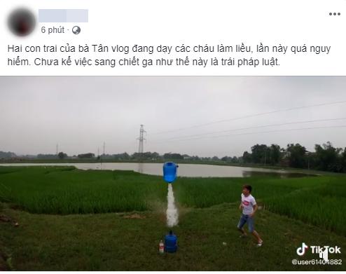 Hướng dẫn làm tên lửa nước, con trai bà Tân Vlog bị mắng sấp mặt vì cách làm quá nguy hiểm-2