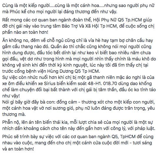 Hoàn cảnh đáng thương của cô gái lang thang bị gã thanh niên giở trò đồi bại: Đầu tóc bết dính lâu ngày không gội, quần áo nhàu bẩn nhiều ngày không thay-3