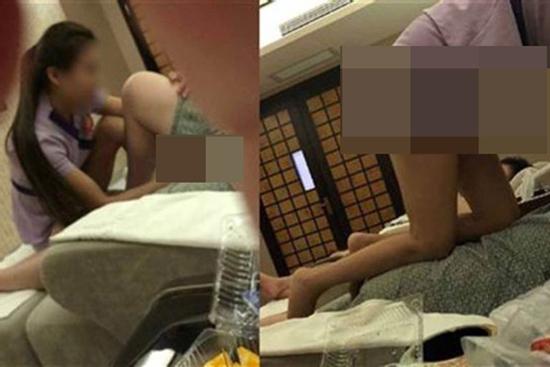 Mặc váy ngắn cũn dùng tay mát xa 'phục vụ' khách ở tư thế nhạy cảm, nữ nhân viên bị chỉ trích gắt