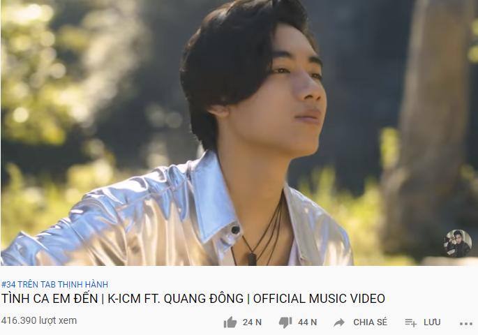 K-ICM ăn mừng MV đạt top 36 trending, CĐM đắng cay: Thì ra leo top ngược! Hôm qua 35 hôm nay 36-5