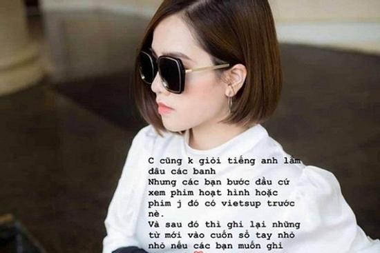 Chia sẻ bí kíp học tiếng Anh, bạn gái tin đồn Quang Hải mắc lỗi gây cười