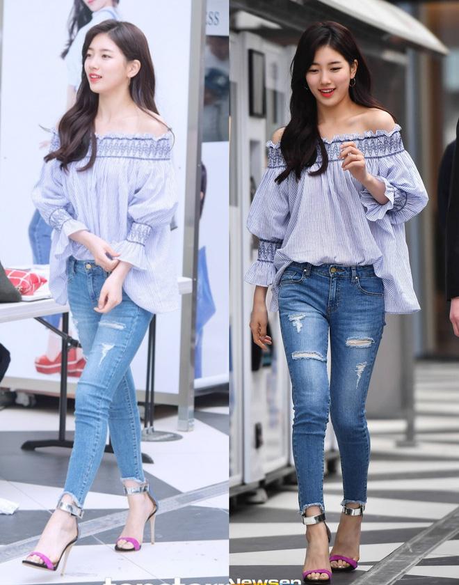 Nhìn Suzy quảng cáo quần jeans chân dài miên man thấy mê, ngó sang ảnh thật mới biết hóa ra chỉ là ánh trăng lừa dối-4