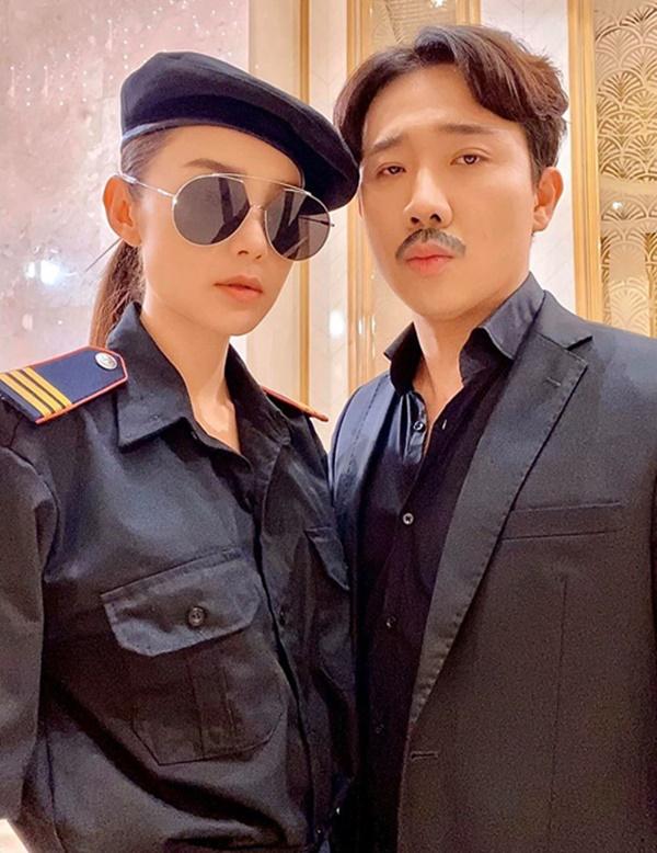 Trấn Thành và Minh Hằng với phong cách cực "ngầu". Nhiều fans chờ đợi sự kết hợp của cả hai trong thời gian tới.