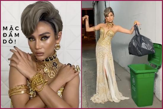 Đông Nhi lên đồ đi vứt vỏ kẹo chưa 'gắt' bằng một góc Võ Hoàng Yến đi đổ rác