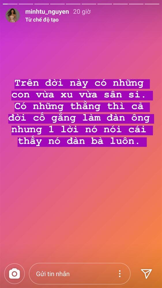 Người mẫu Minh Tú bị chỉ trích là đàn bà mà nhục mạ đàn bà-1
