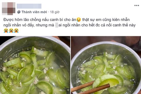 Món canh bí đao chồng trẻ nấu cho vợ có gì mà hút 21k 'like', nhìn 'sản phẩm tàn cuộc' là rõ
