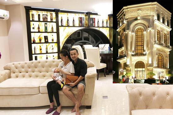 Ảnh nét căng biệt thự 2 mặt tiền như khách sạn 5 sao của anh trai ca sĩ Bảo Thy và vợ hotgirl