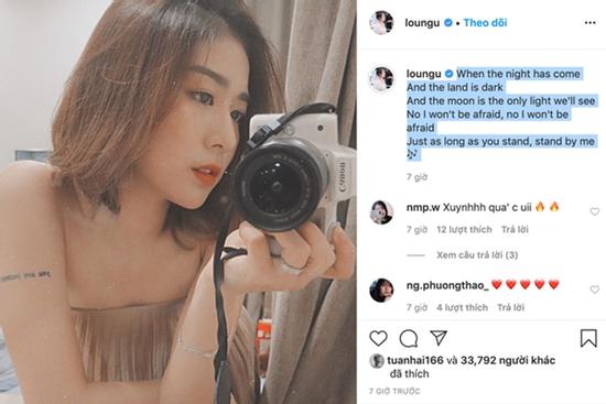 Trang Lou mượn lời bài hát bày tỏ tâm trạng hậu scandal nhạy cảm: 'Tôi không sợ, chỉ cần bạn cạnh bên tôi'