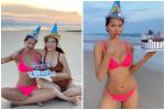 Màn đụng hàng cực nóng sau dịch: Quế Vân - Minh Triệu đọ body với bikini hồng neon-10