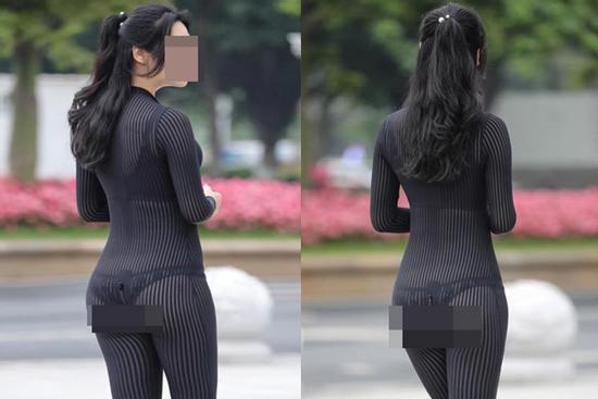 Mặc đồ mỏng tang đi dạo phố, cô gái lộ nội y phản cảm làm người đi đường lắc đầu ngao ngán