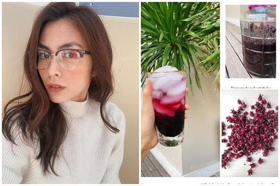 Thức uống có màu đỏ như máu giúp Tăng Thanh Hà ngày càng nâng tầm nhan sắc