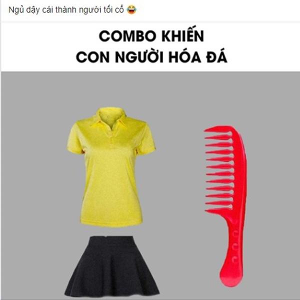 Người đàn bà hóa đá với chiếc áo vàng và lược nhựa hồng bỗng trở thành nhân vật được dân mạng đua nhau cover-2