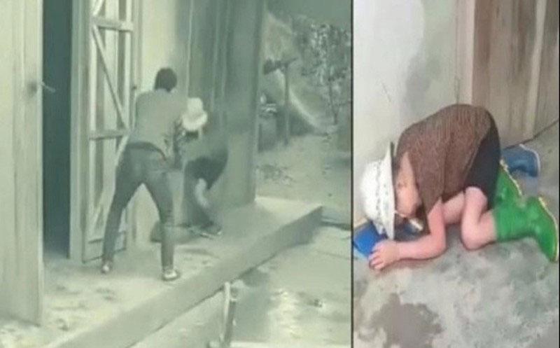 Clip: Con trai lớn cầm ghế phang mẹ già gục tại chỗ, con trai thứ đứng quay hình cổ vũ-3