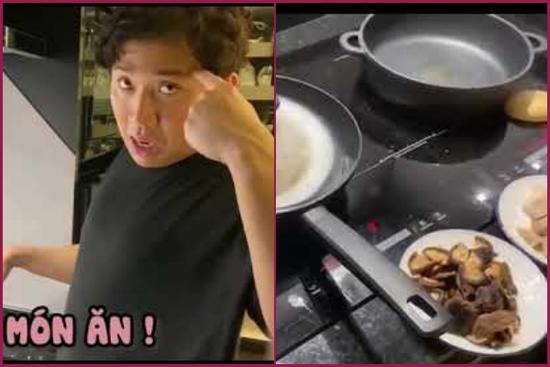 Trấn Thành vào bếp tự nấu nướng để ăn theo chế độ tăng cơ giảm mỡ