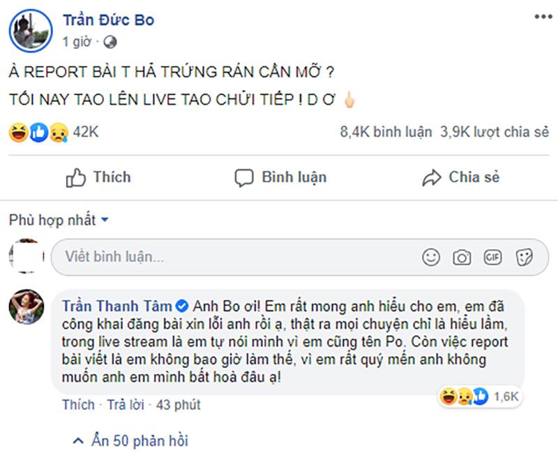 Biến căng: Trần Đức Bo tiết lộ bạn bè đòi tìm đánh hotgirl trứng rán, yêu cầu Thanh Tâm xin lỗi-3