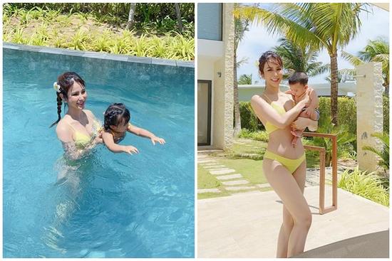 Mẹ hai con Diệp Lâm Anh diện bikini khoe dáng nuột, ai nhìn cũng mê
