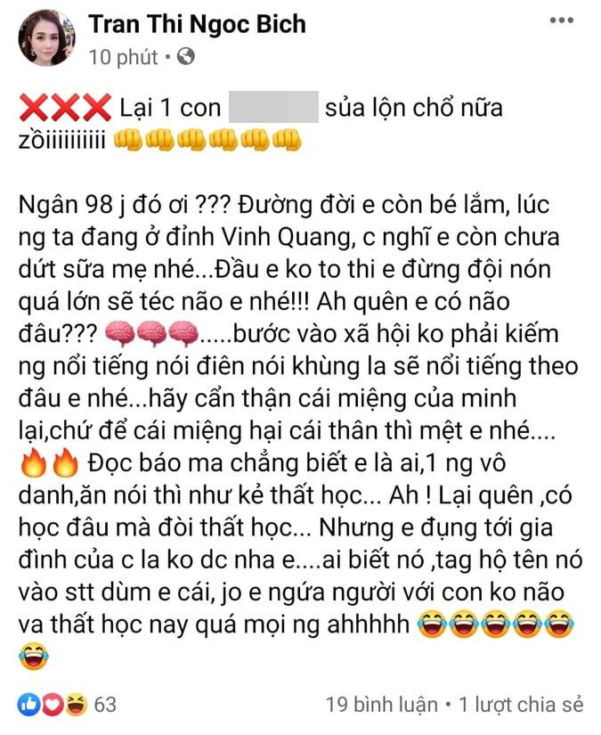 Chị gái Ngọc Trinh chỉ đích danh Ngân 98: Không não và vô học-2