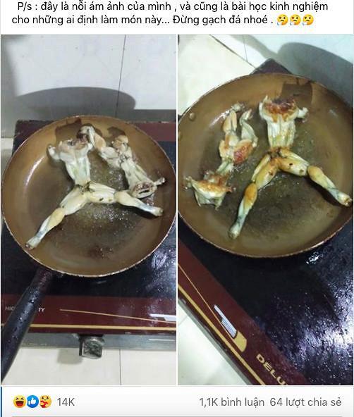 Làm món ếch chiên, cô gái khiến người xem ám ảnh, chẳng khác gì huấn luyện viên thể hình trình diễn-1