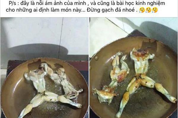 Đang đi ăn, chàng trai gắp ra khỏi đĩa 1 chú ếch xào cơ bắp cuồn cuộn ai nấy giật mình-2