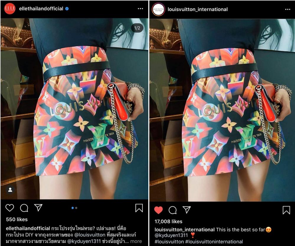 Kỳ Duyên quấn túi Louis Vuitton thành váy, được tạp chí Thái khen ngợi-2
