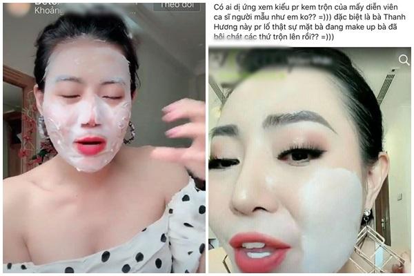 Lan Cave Thanh Hương lộ mặt rỗ khác hẳn lúc livestream PR kem dưỡng da-8