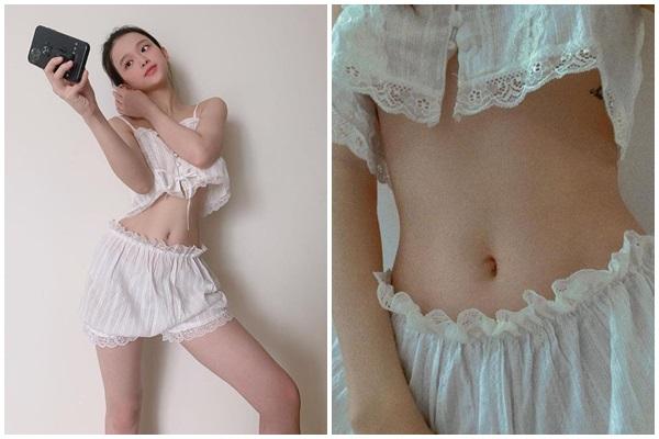 Kém 18 tuổi, Linh Ka khoe body bốc lửa chẳng kém Lan Ngọc khi đụng hàng đồ ngủ ren-6