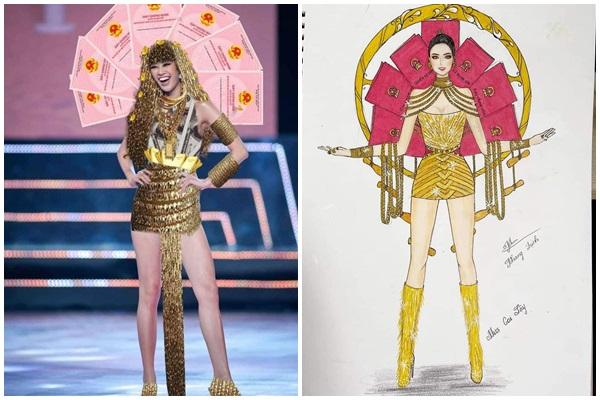 Sau Quốc phục Miss Cai Lậy 7 miếng đất, xuất hiện thêm trang phục dân tộc chống Covid-19 siêu lạ cho Khánh Vân-6