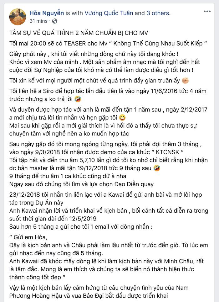 Hòa Minzy kể lại những ngày bị gắn mác Hòa Sorry, đến nỗi bị từ chối hợp tác vì quá nhiều scandal-2