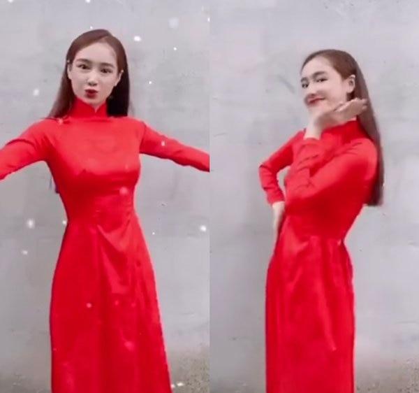 Nhã Phương diện lại áo dài hồi 2 năm trước, fan trầm trồ với vòng eo chẳng chút đổi thay-1