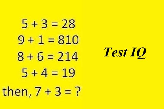 Giải được bài toán này chứng tỏ bạn thông minh hơn người