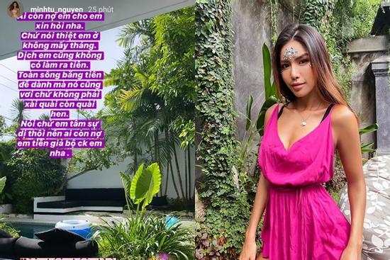 Mắc kẹt ở Bali nhiều tháng, Minh Tú công khai đòi nợ vì cạn tiền