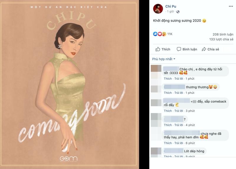 Chi Pu tung ảnh mặc sườn xám coming soon, hé lộ dự án trở lại cực hot?-1