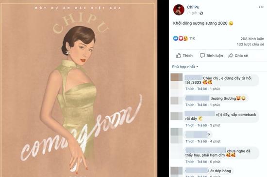 Chi Pu tung ảnh mặc sườn xám 'coming soon', hé lộ dự án trở lại cực hot?