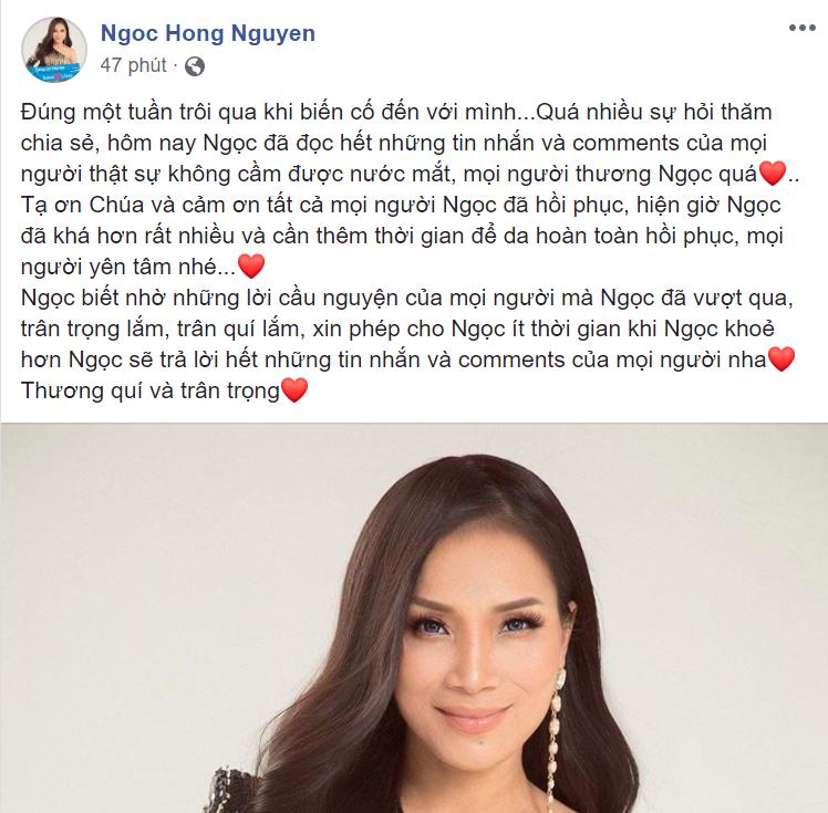 Hồng Ngọc khóc trước hàng ngàn lời hỏi thăm sau sự cố nổ nồi xông hơi gây bỏng nặng-1