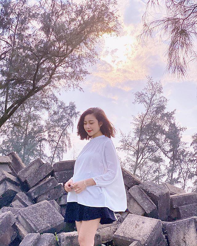 Chẳng thua Quỳnh Anh, vợ Phan Văn Đức mang bầu 7 tháng dáng vẫn thon, khéo nhất là làn da-5