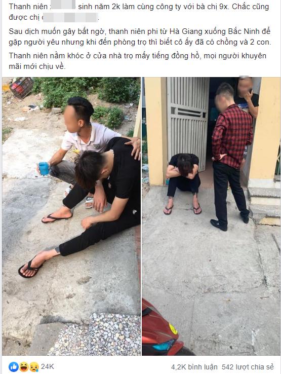 Vượt hàng trăm km thăm người yêu, thanh niên khóc ngất khi biết sự thật bạn gái đã có chồng và 2 con-1