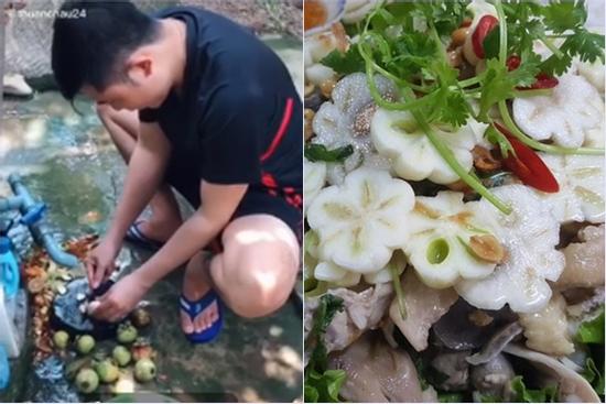 Thấy chàng trai đi hái cả rổ măng cụt xanh rồi ngồi cắt gọt, dân tình tiếc đứt ruột nào ngờ là món ăn 'ngon nhức nhối'