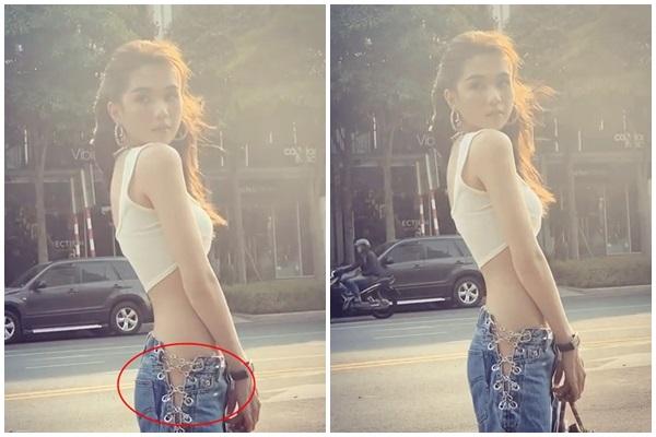 Ngọc Trinh đụng hàng đồ ngủ ren với Lan Ngọc nhưng cởi phanh cúc áo táo bạo hơn hẳn-10