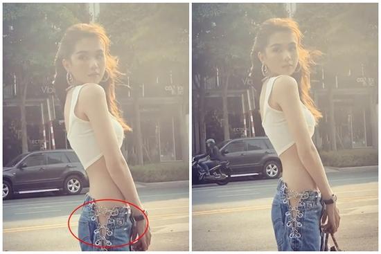 Diện quần xẻ hông hiểm hóc như sắp tụt, Ngọc Trinh tự tin không mặc nội y xuống phố