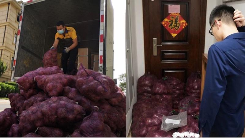 Khóc ròng 3 ngày sau chia tay, cô gái tung chiêu trả thù bằng cả tấn hành tây làm shipper thở không ra hơi-1