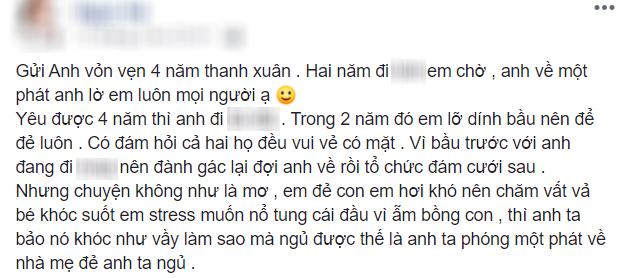 Nghe lời người yêu, chờ đợi suốt 2 năm rồi sinh con trước, khi trở về, bạn trai quay ngoắt theo người khác-1