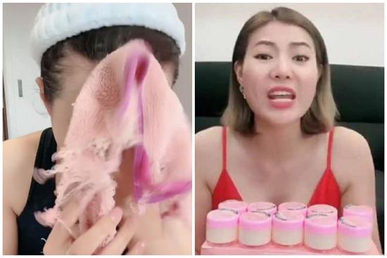 PR đủ thứ trên đời nhưng Thanh Hương 'Lan Cave' bị chỉ trích tiếc tiền, dùng giẻ nát lau mặt