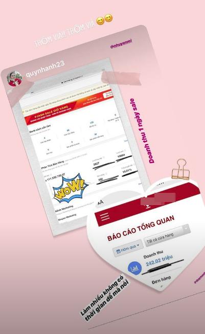Doanh thu 1 ngày bán hàng online của vợ Duy Mạnh làm nhiều người choáng váng-2