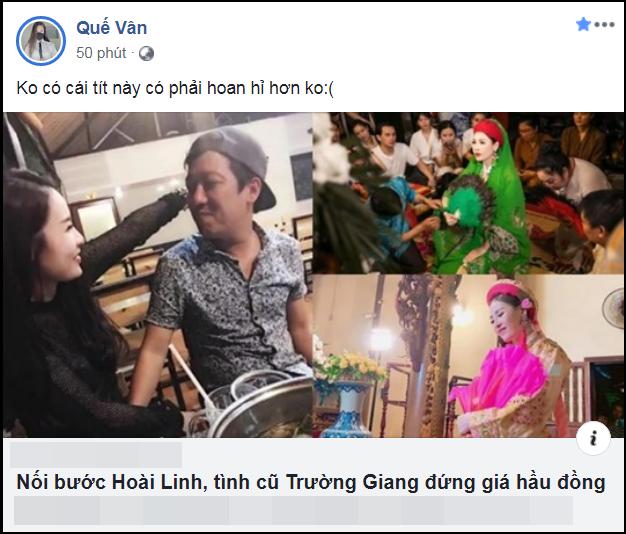 Phản ứng bất ngờ của Quế Vân khi bị gọi là tình cũ Trường Giang-1