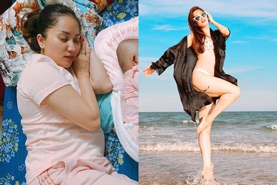 Công khai cân nặng 47kg, Khánh Thi gây ngỡ ngàng vì 'diệt mỡ' ngoạn mục sau sinh