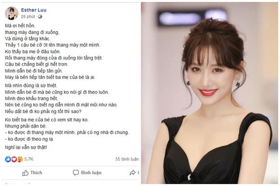 Giúp trẻ 3 tuổi đi lạc trong thang máy, Hari Won công khai cảnh báo các ông bố bà mẹ