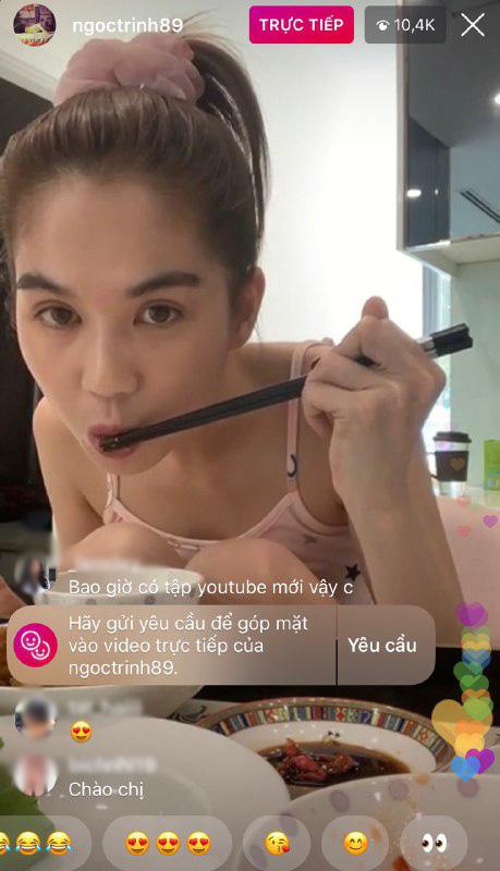 Ngọc Trinh để lộ thói quen ăn uống khác người khi đang livestream nhưng nghe giải thích thì khá hợp lý: Hoá ra nhiều người cũng ăn kiểu này!-2